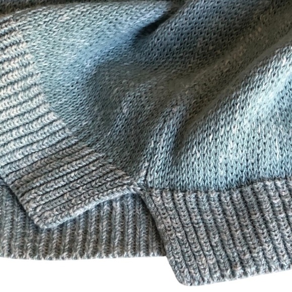 Eileen Fisher Pullover Crewneck Sweater Linen Cotton Blend Blue Heather Medium - Picture 8 of 13